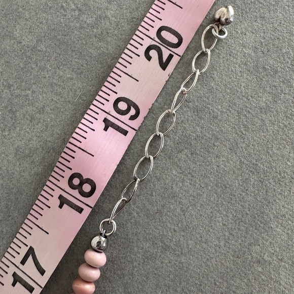 Elegant Pink Opal & Sterling Silver Necklace by Jay King - Picture 8 of 9